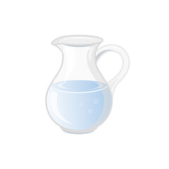 Jug  with water isolated on the white background. Water pitcher