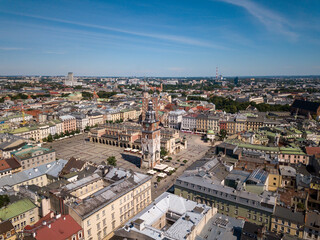 Fototapeta na wymiar Main square in Krakow. Sunny day