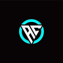 A C initial logo modern triangle with circle