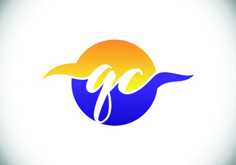 Q C Initial Letter Logo design, Graphic Alphabet Symbol for Corporate Business Identity