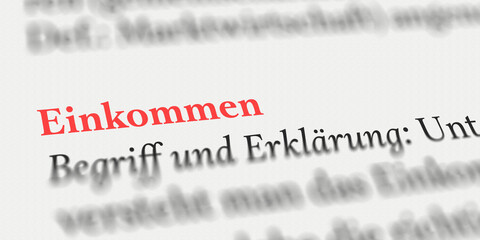 Einkommen erklärt