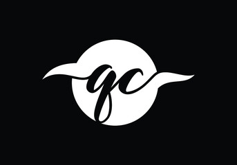 Q C Initial Letter Logo design, Graphic Alphabet Symbol for Corporate Business Identity