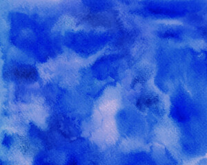 Watercolor texture vector background blue color