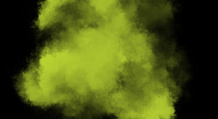 Lime Fog or smoke color isolated background for effect, text or copyspace.