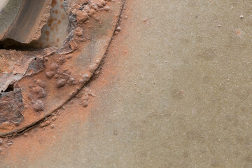 Background image of a rusty metal structure. Rusty metal. Metal corrosion.