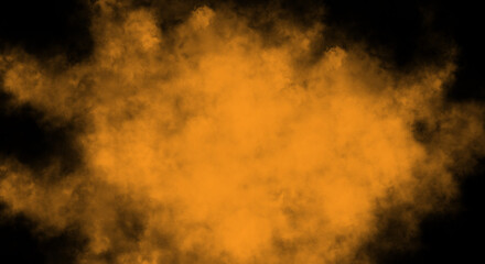 Orange Fog or smoke color isolated background for effect, text or copyspace.