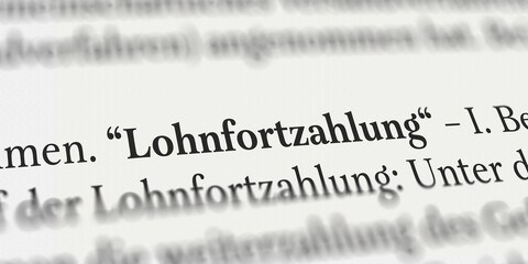Lohnfortzahlung im Buch