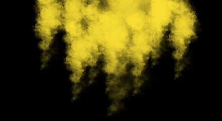 Banana Fog or smoke color isolated background for effect, text or copyspace.