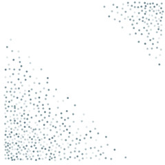 Silver glitter background, metal christmas confetti falling. light magic shining Flying glitter dots, sparkle particles vector border backdrop. shimmer shiny halftone