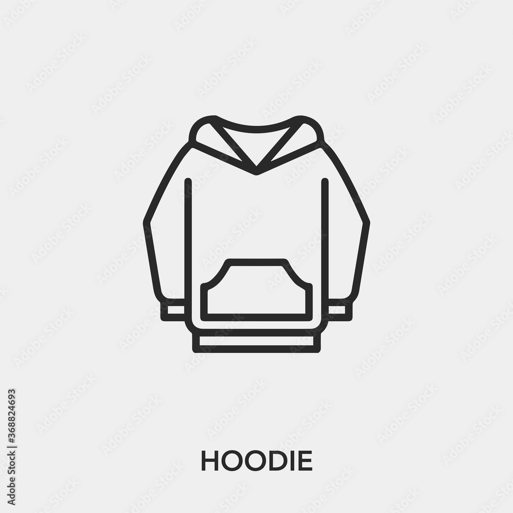 Poster hoodie icon vector. linear style sign for mobile concept and web design. hoodie symbol illustration.