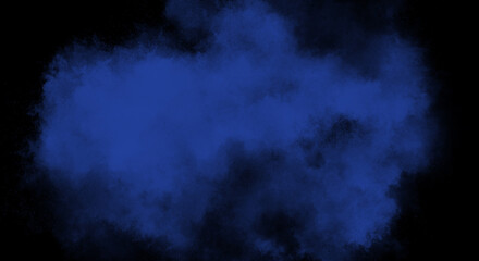 Blue Fog or smoke color isolated background for effect, text or copyspace.