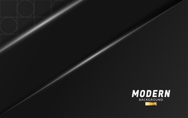 modern dark vector background banner design with grey line.Overlap layers with paper effect.Realistic light effect on geometric textured background.vector illustration.