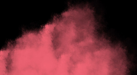 Coral Fog or smoke color isolated background for effect, text or copyspace.