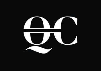 Q C Initial Letter Logo design, Graphic Alphabet Symbol for Corporate Business Identity