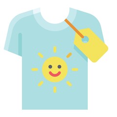 Summer shirt icon, Summer sale related vector