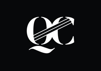 Q C Initial Letter Logo design, Graphic Alphabet Symbol for Corporate Business Identity