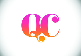 Q C Initial Letter Logo design, Graphic Alphabet Symbol for Corporate Business Identity