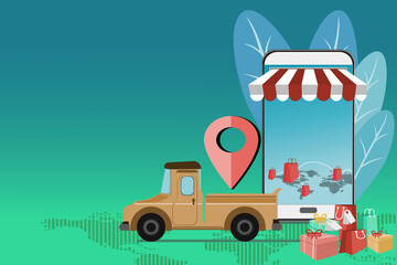 retro car with red heart