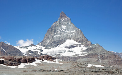 Fototapeta na wymiar The Matterhorn, the iconic emblem of the Swiss Alps