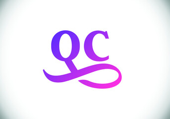 Q C Initial Letter Logo design, Graphic Alphabet Symbol for Corporate Business Identity