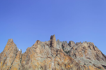 mountain landscape with blue sky and clouds