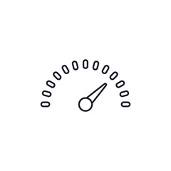 Speedometer icon line. Performance indicator, motion tachometer, accelerate movement. speed race progress. slow and fast car power level. Vector illustration. Design on white background. EPS 10