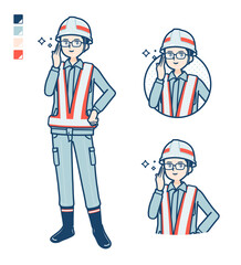 simple reflection vest man_Wearing-glasses