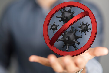 stop the epidemic virus global illustration