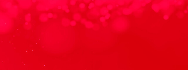 Red abstract celebration background banner panorama template texture with bokeh lights and space for text