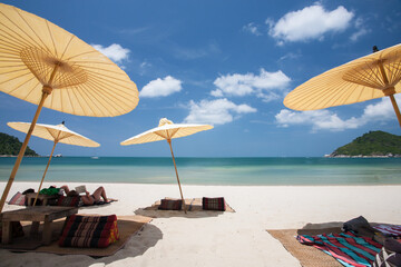Beach in tropicana againts sky
