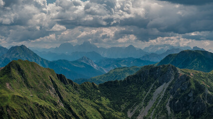 Summer day trekking in the Carnic Alps, Friuli Venezia-Giulia, Italy