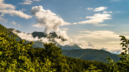 Clouds in the sky of Julian Alps, Friuli Venezia-Giulia, Italy