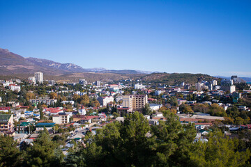 Fototapeta na wymiar view of the city resort alushta