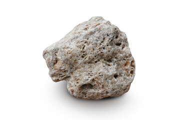 Obraz premium Calcite rock isolated on a white background.