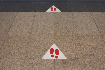 Stand check point social distancing