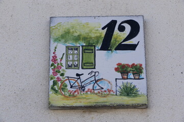 Numéro d’habitation n°12 sur l'Île de Ré