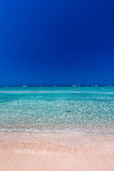 Majorca Es Trenc ses Arenes beach in Balearic Islands, Spain, July 2020