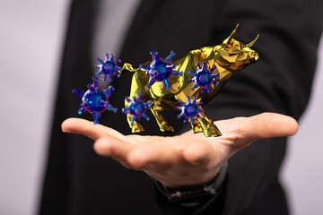 The coronavirus impacts the global economy..