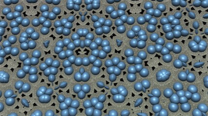 Structured relief background of a 3D factal pattern 076l