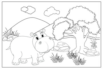 coloring animal sheet for kids