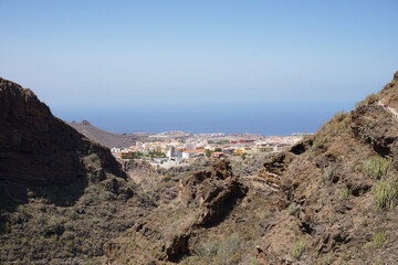 village in a valley between mountains in Tenerife
