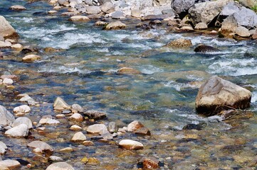 Ruhig fließender Bergbach