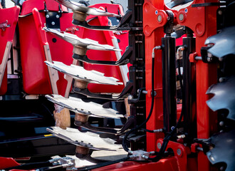 Modern agricultural machinery and equipment. Industrial details.