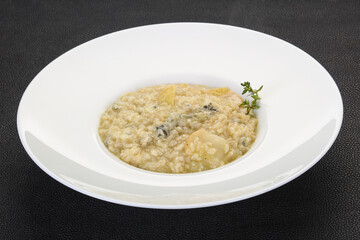 Risotto with pear and gorgonzola