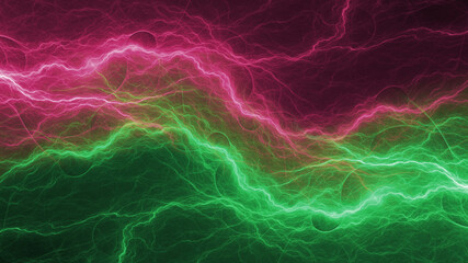 Green and purple plasma, abstract electrical background