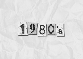 A black and white 1980's Punk Rock music style grunge text collage graphic illustration with copy space