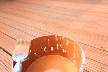 painting the decking