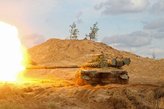 The main battle tank of the Russian army T-72.The main battle tank of the Russian army T-72. The legendary Russian Soviet tank T-72.