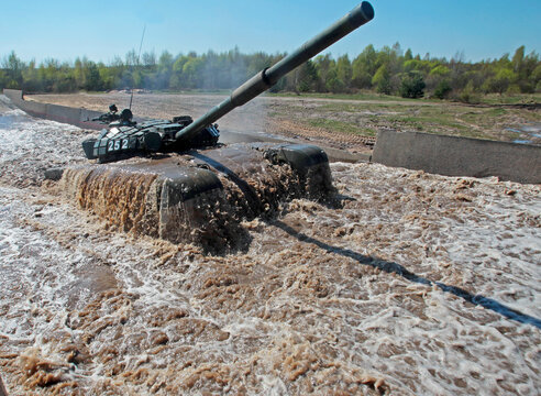 The main battle tank of the Russian army T-72.The main battle tank of the Russian army T-72. The legendary Russian Soviet tank T-72.