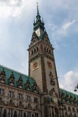 Fototapeta na wymiar City hall of the Hanseatic City of Hamburg